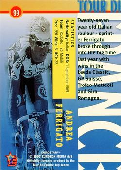 1997 Eurostar Tour de France #99 Andrea Ferrigato Back